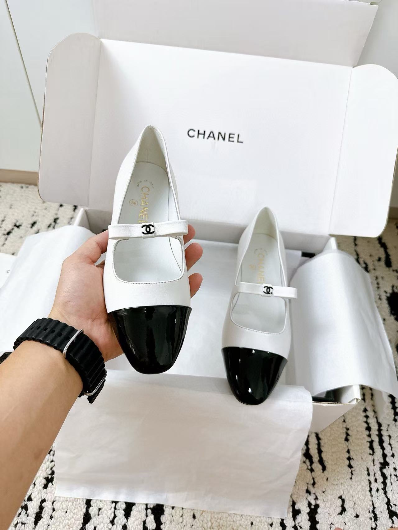 CHANE1 高品質カラーブロックレザーメリージェーンシューズ【50％割引+送料無料】