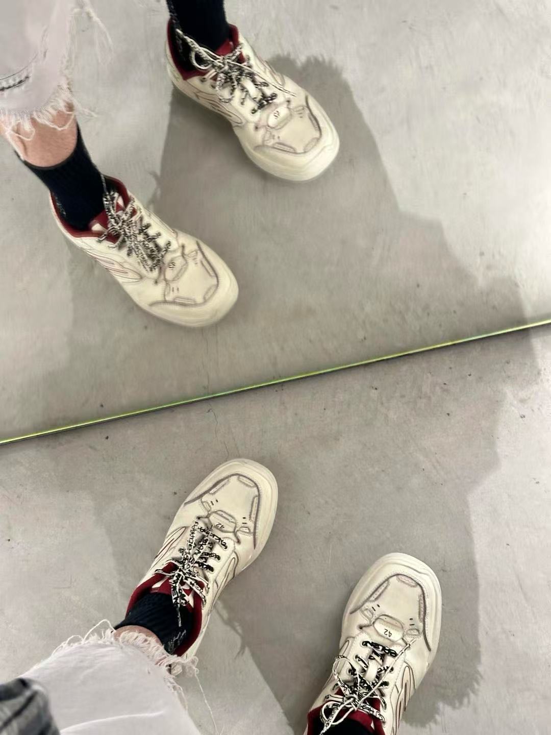 BALENC1AG 上質なダメージ加工カジュアルシューズ【50％割引+送料無料】