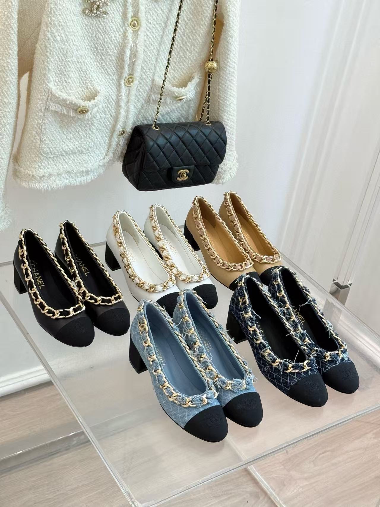 CHANE1 高品質チェーンローヒール【50％割引+送料無料】