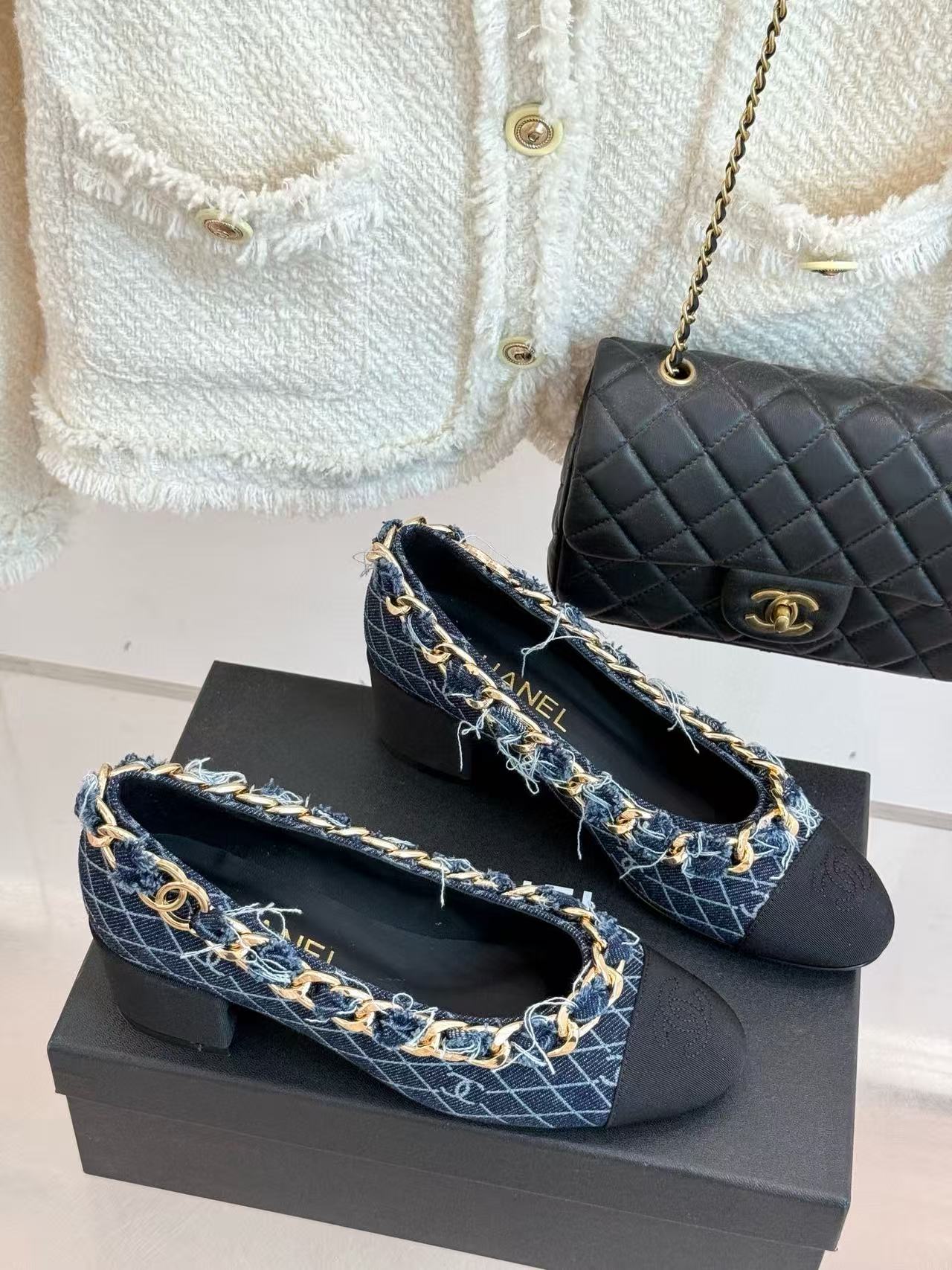 CHANE1 高品質チェーンローヒール【50％割引+送料無料】