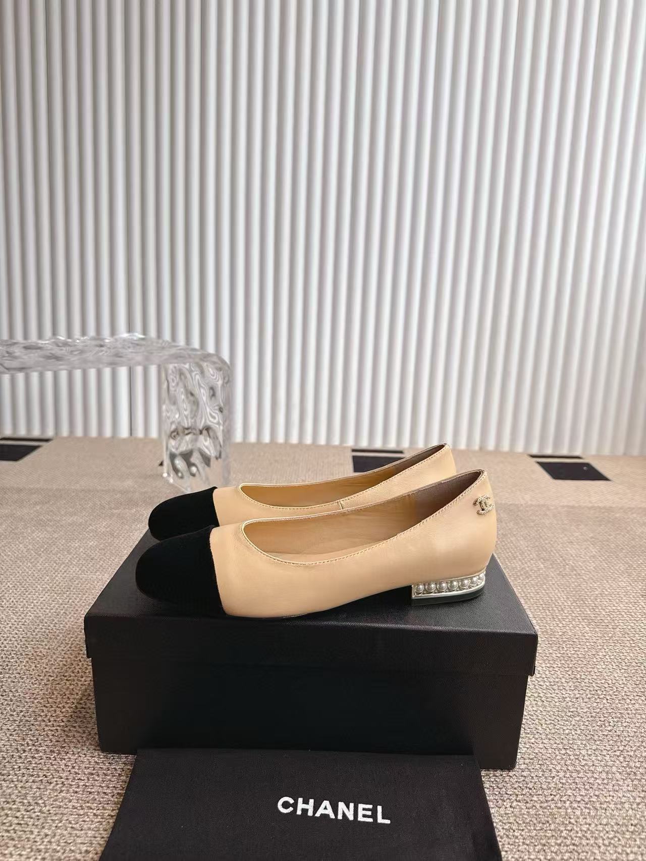 CHANE1 高品質メリージェーンパールフラットシューズvvvv【50％割引+送料無料】