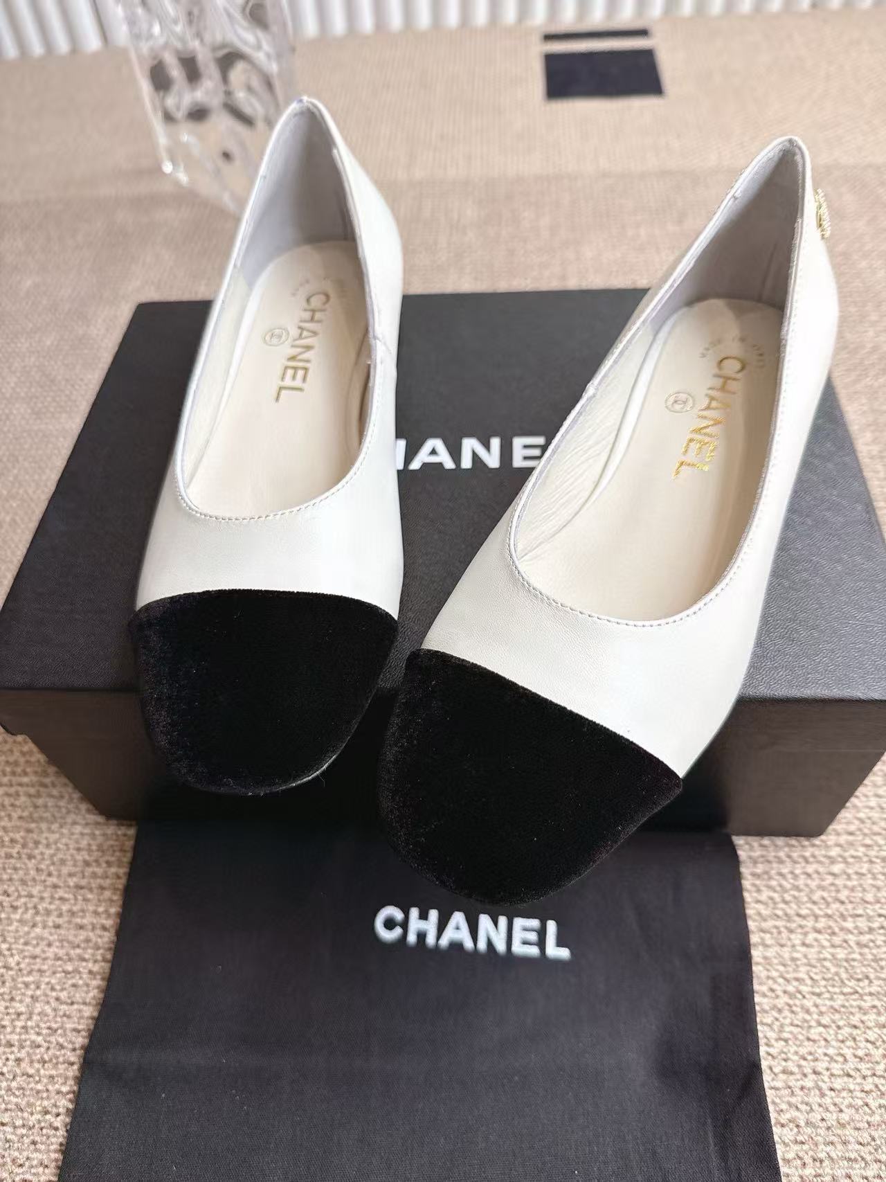 CHANE1 高品質メリージェーンパールフラットシューズvvvv【50％割引+送料無料】