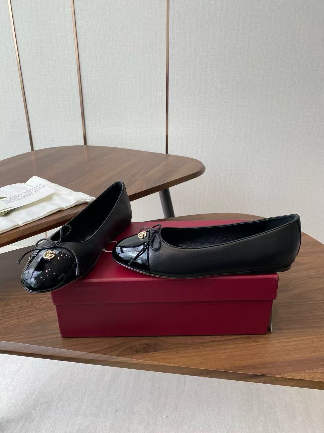 GUCC1 高品質リボンフラットシューズ【50％割引+送料無料】