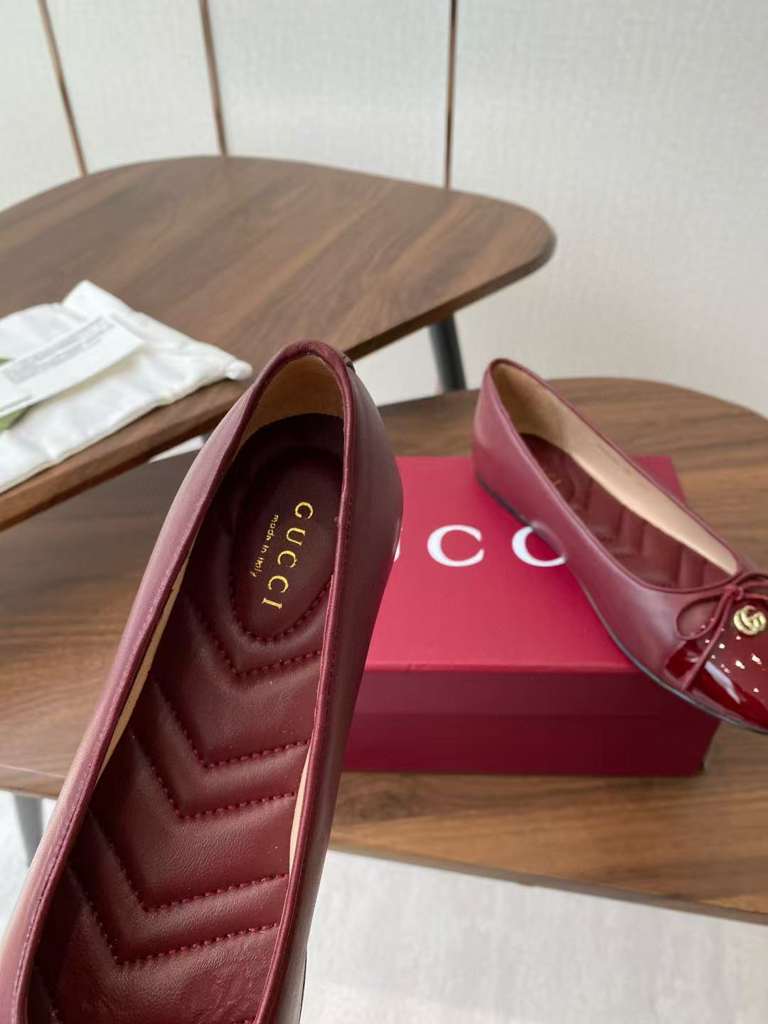 GUCC1 高品質リボンフラットシューズ【50％割引+送料無料】