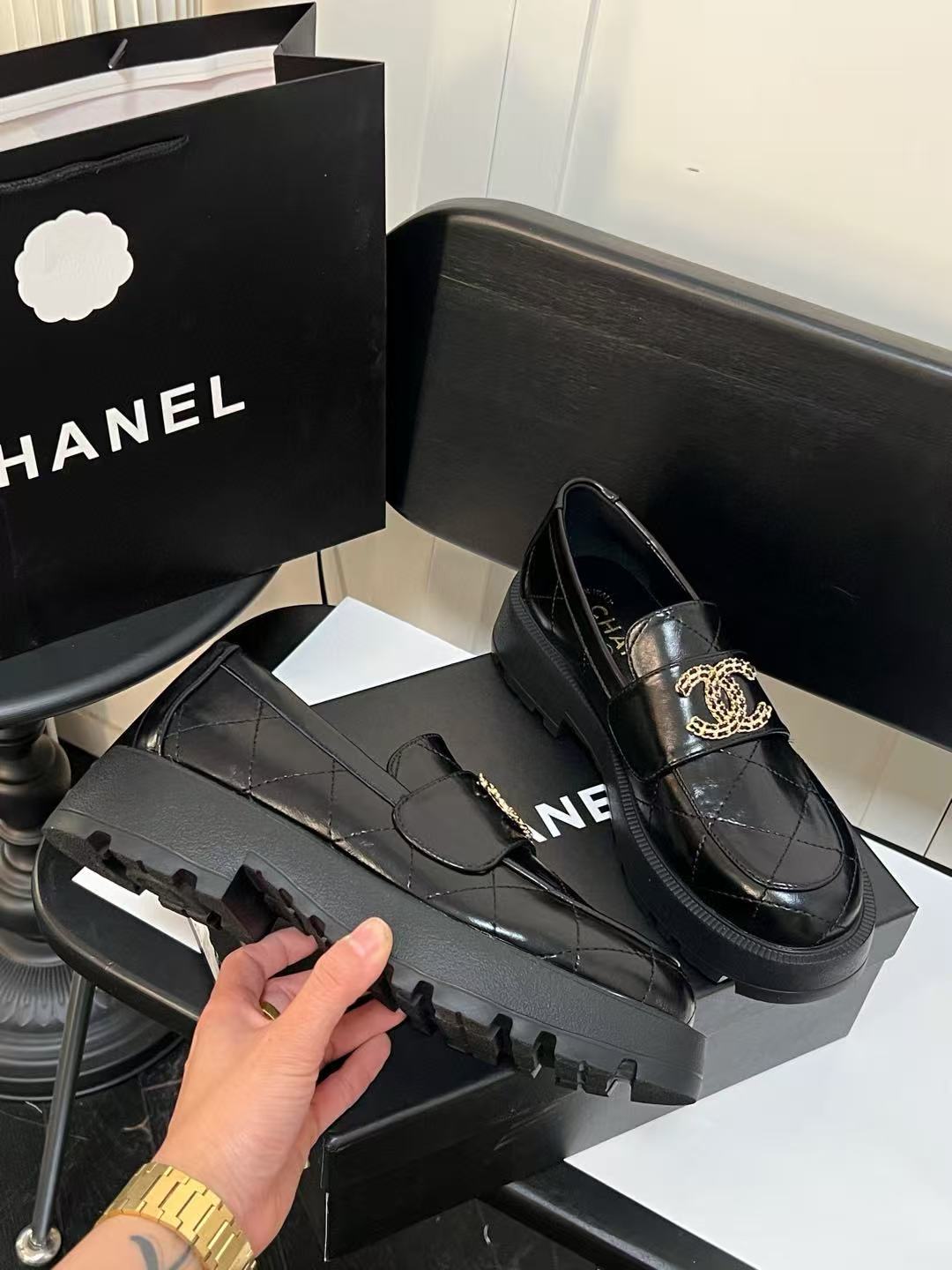 CHANE 1 ダブルC 厚底シューズ【50％割引+送料無料】