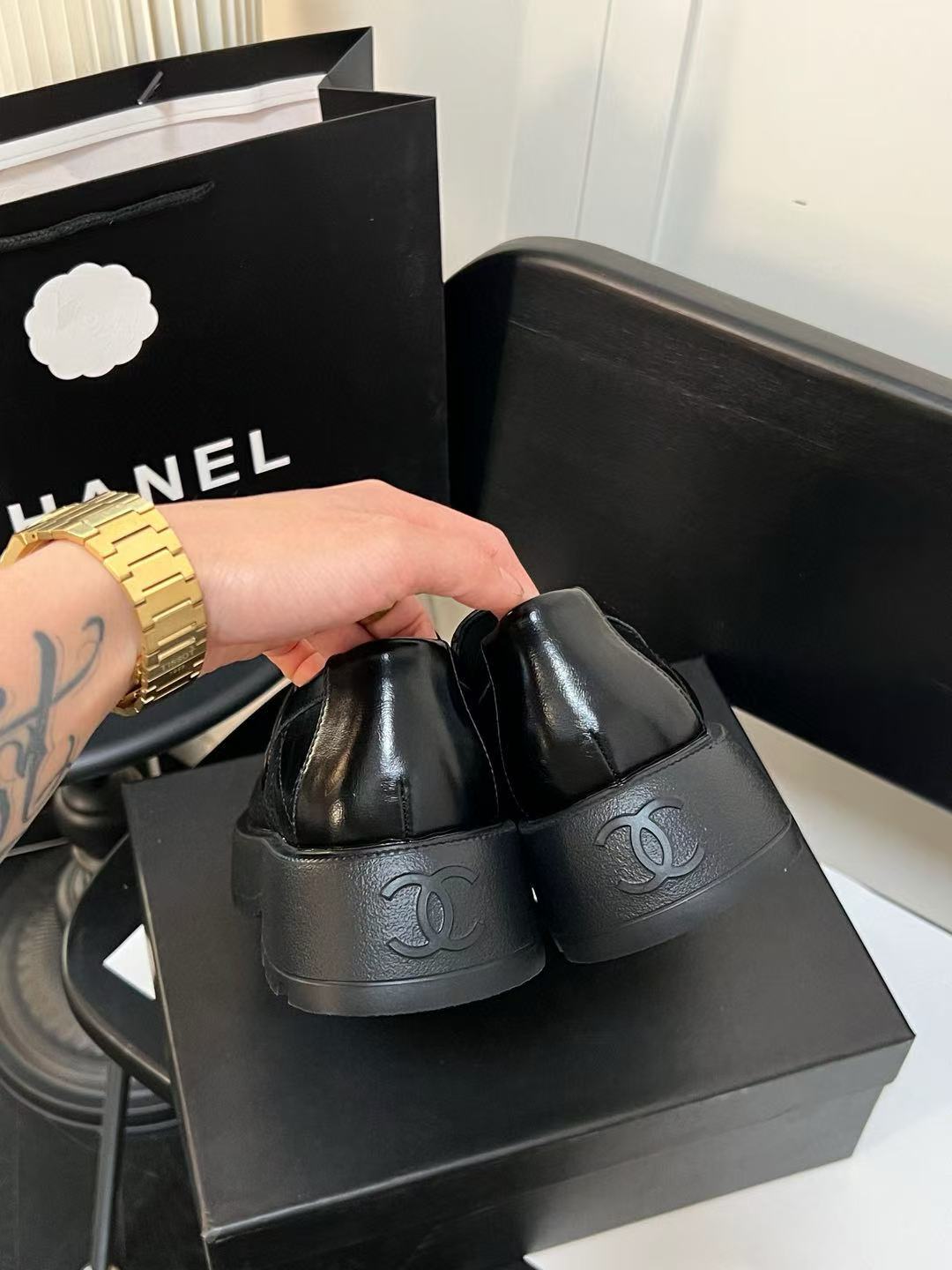 CHANE 1 ダブルC 厚底シューズ【50％割引+送料無料】