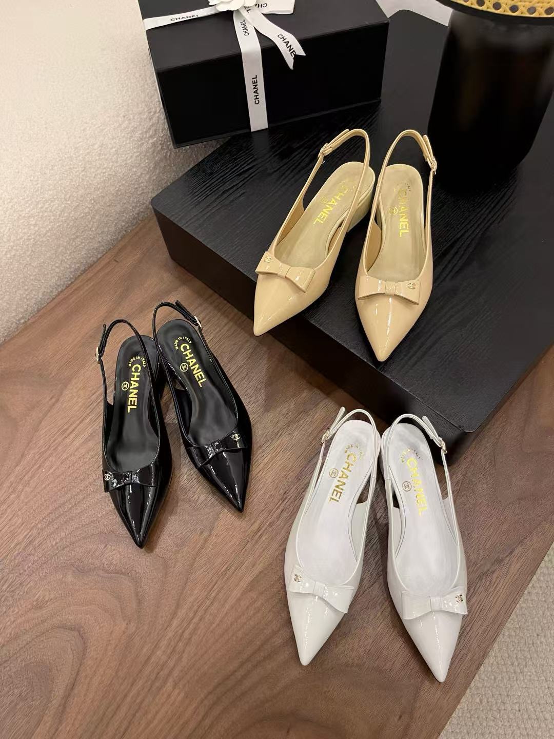 CHANE1 高品質ポインテッドローヒール【50％割引+送料無料】