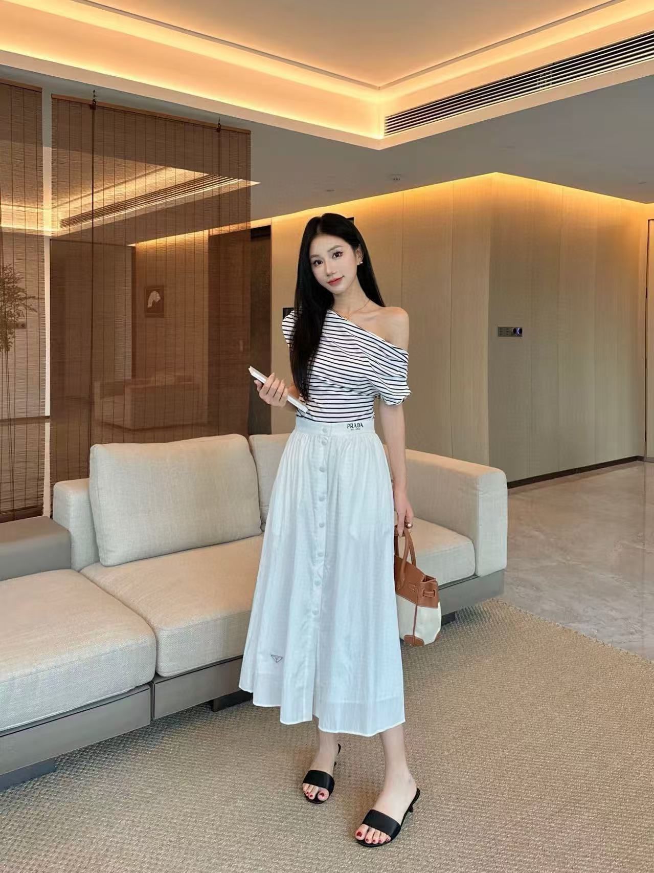 PR4DA シンプルレタースカート【50％割引+送料無料】