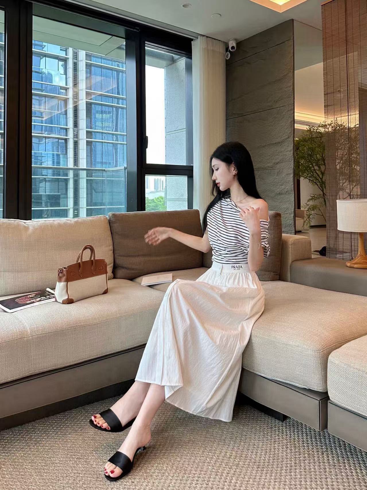 PR4DA シンプルレタースカート【50％割引+送料無料】