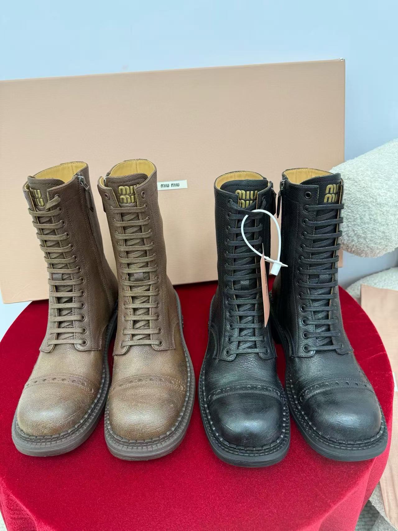 M1UM1U 高品質シンプルレースアップバイクブーツ【50%割引+送料無料】