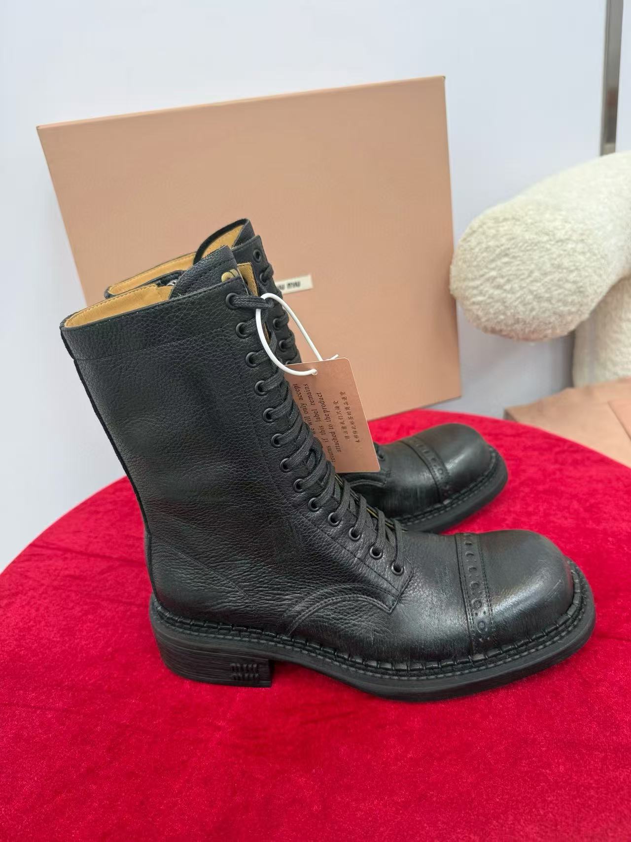 M1UM1U 高品質シンプルレースアップバイクブーツ【50%割引+送料無料】