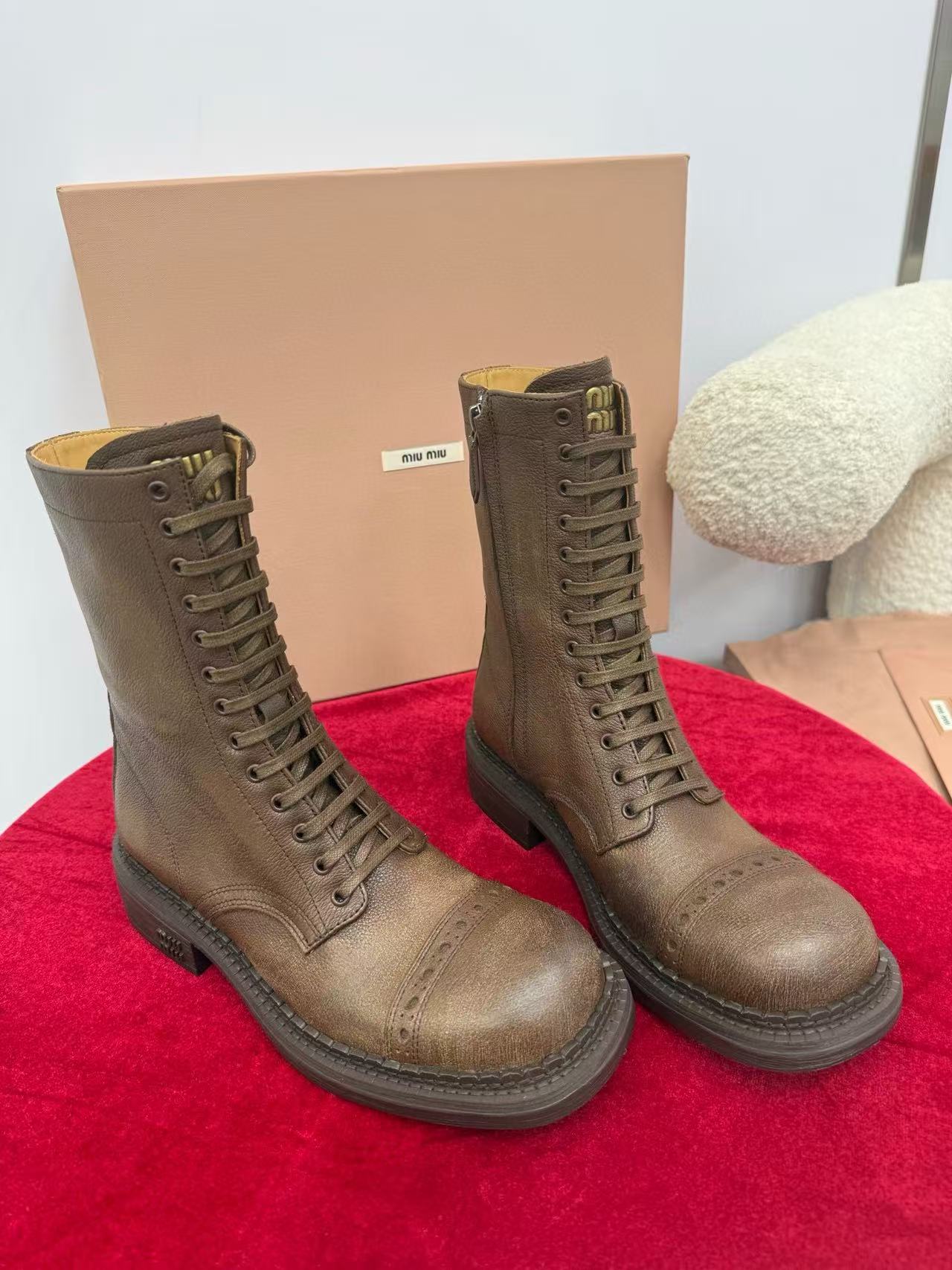 M1UM1U 高品質シンプルレースアップバイクブーツ【50%割引+送料無料】