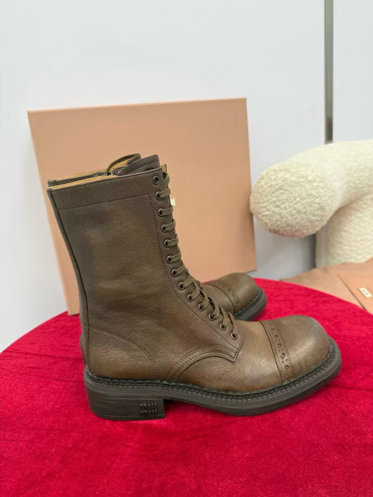 M1UM1U 高品質シンプルレースアップバイクブーツ【50%割引+送料無料】