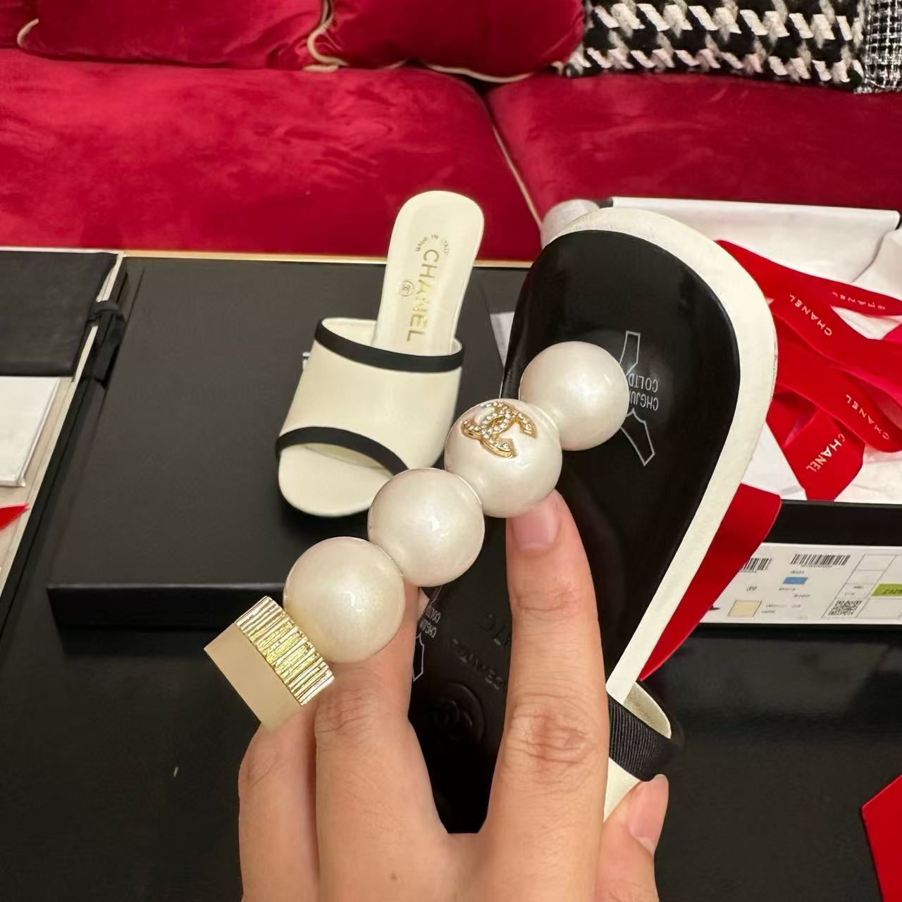 CHANE1 高品質 魚口パール ハイヒール【50%割引+送料無料】