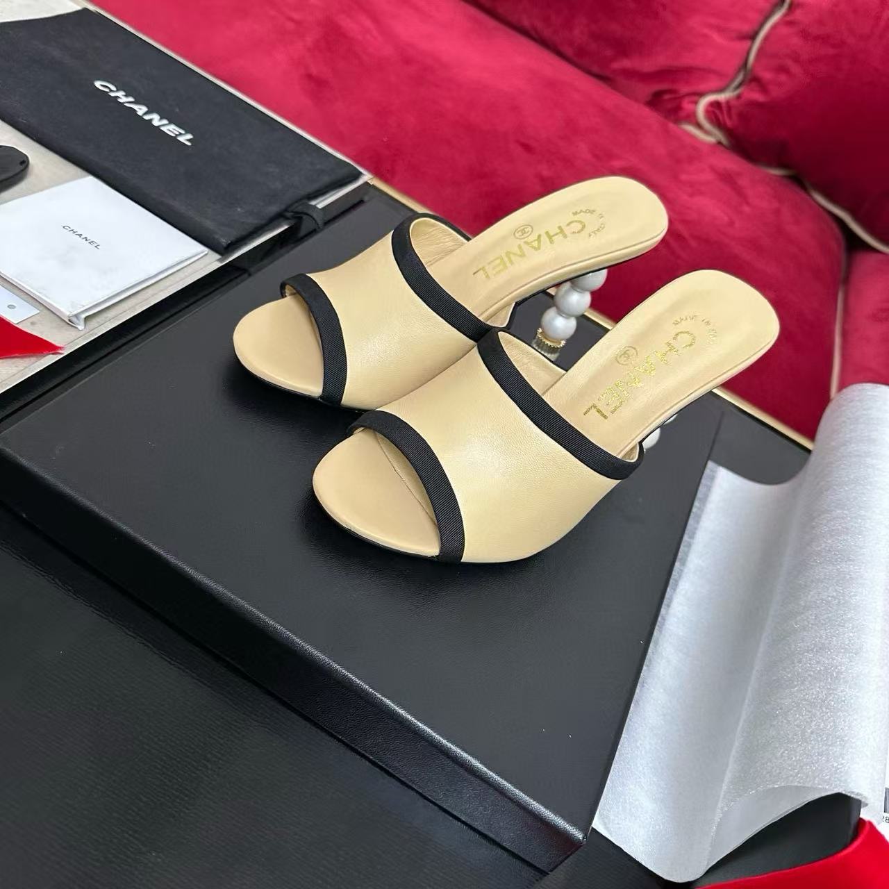 CHANE1 高品質 魚口パール ハイヒール【50%割引+送料無料】