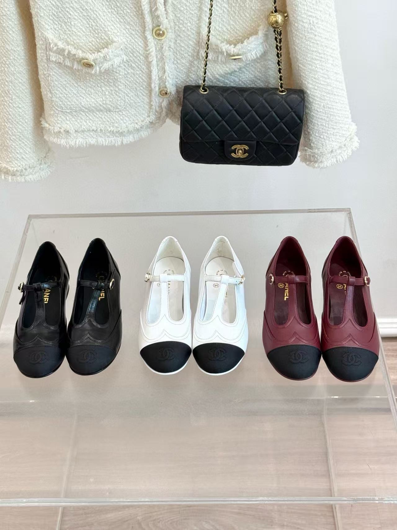 CHANE1 高品質TストラップダブルCメリージェーンシューズ【50％割引+送料無料】