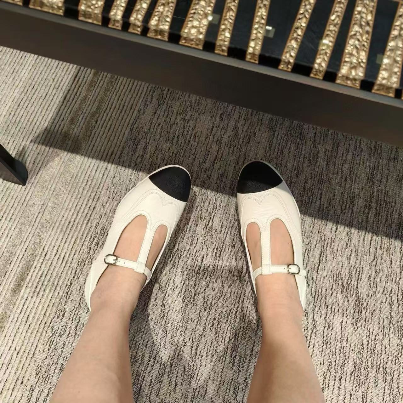 CHANE1 高品質TストラップダブルCメリージェーンシューズ【50％割引+送料無料】