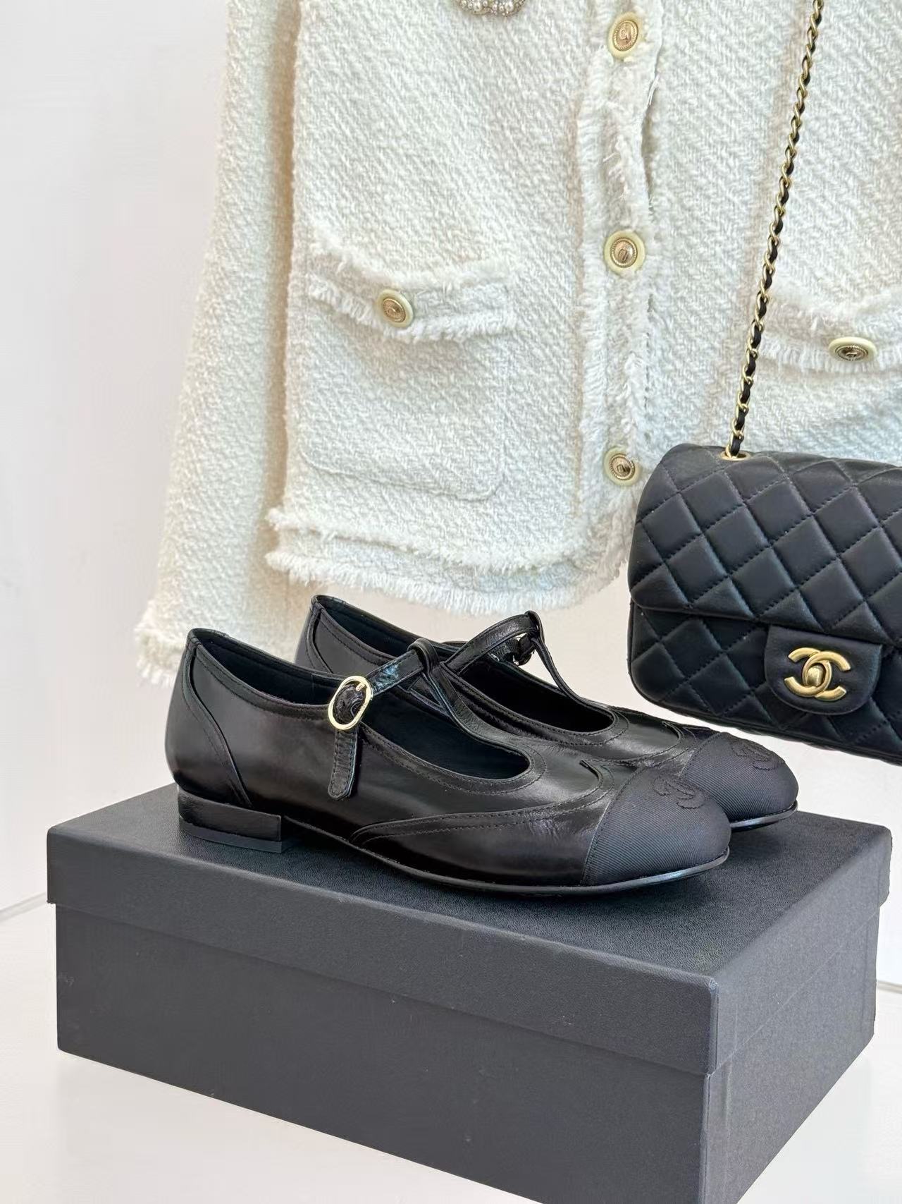 CHANE1 高品質TストラップダブルCメリージェーンシューズ【50％割引+送料無料】