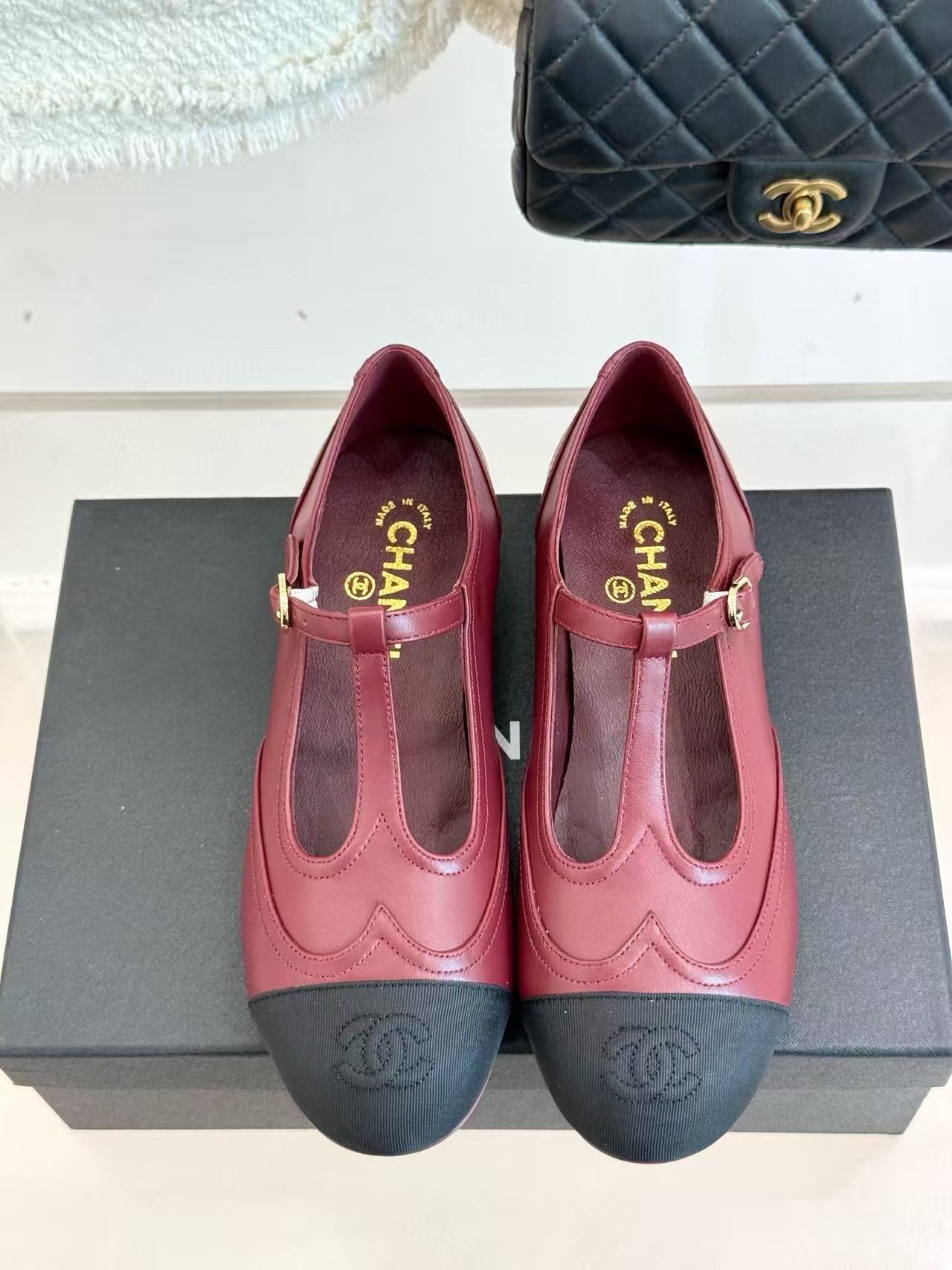 CHANE1 高品質TストラップダブルCメリージェーンシューズ【50％割引+送料無料】