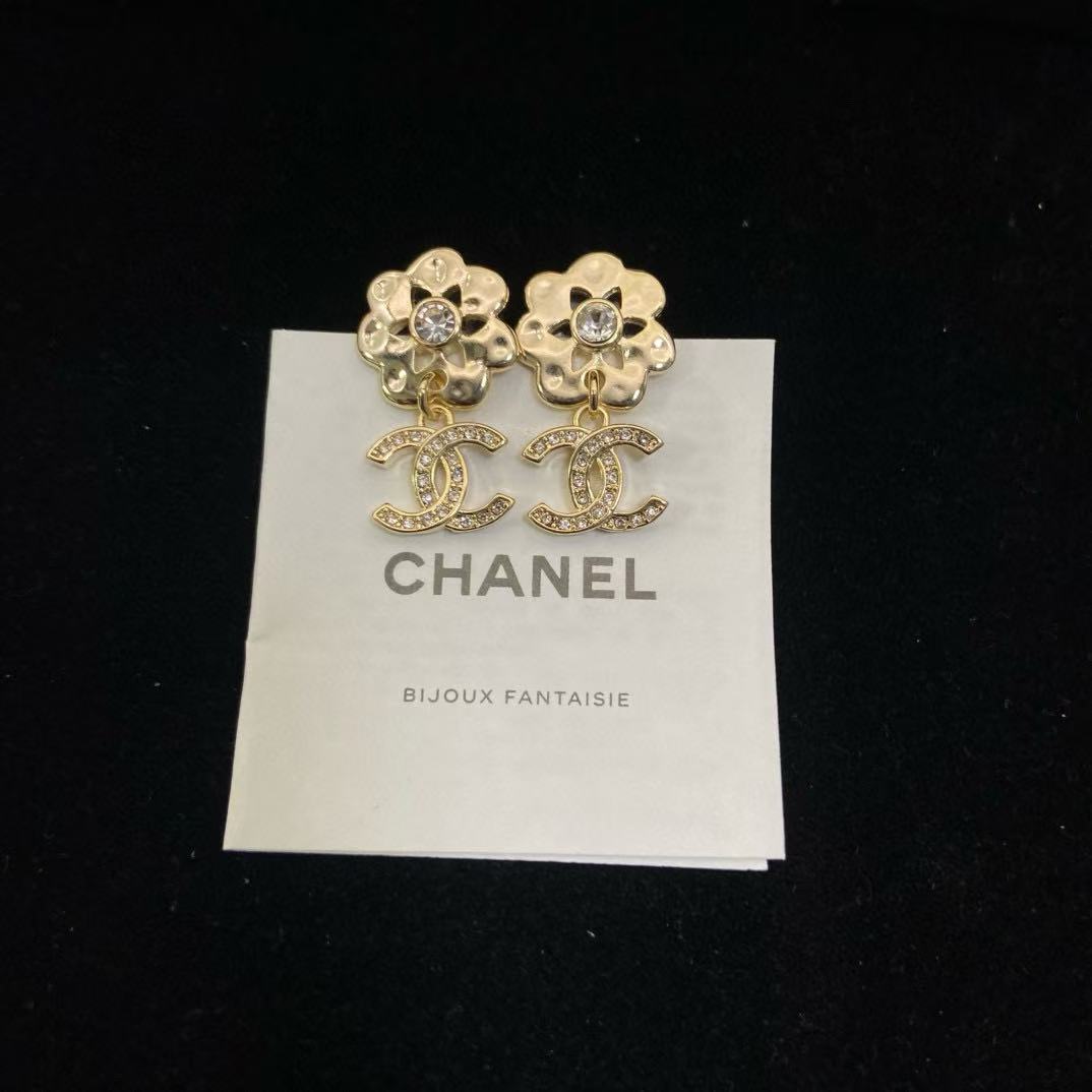 CHANE1 フラワー ダブルC イヤリング【50%割引+送料無料】