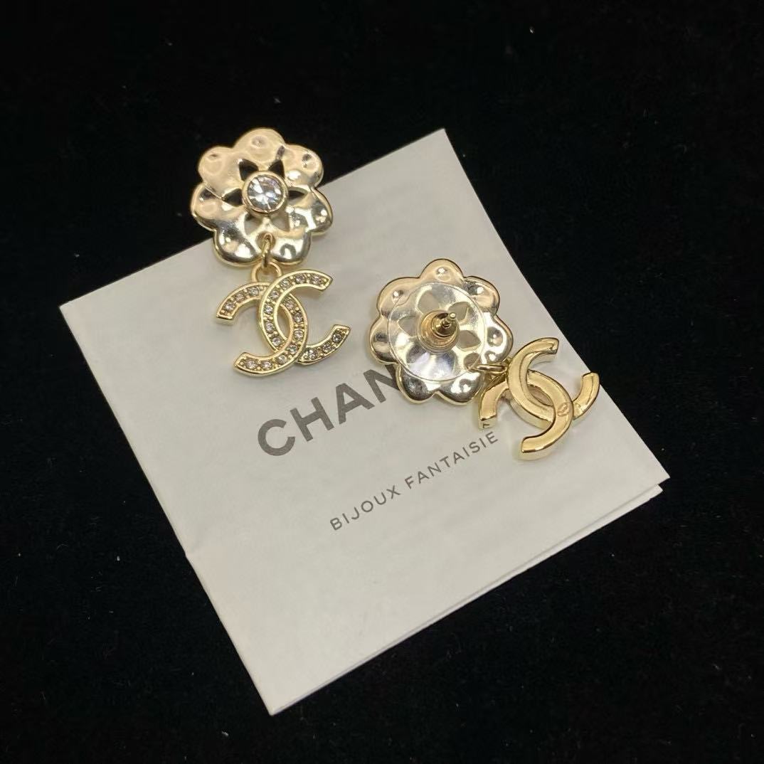 CHANE1 フラワー ダブルC イヤリング【50%割引+送料無料】