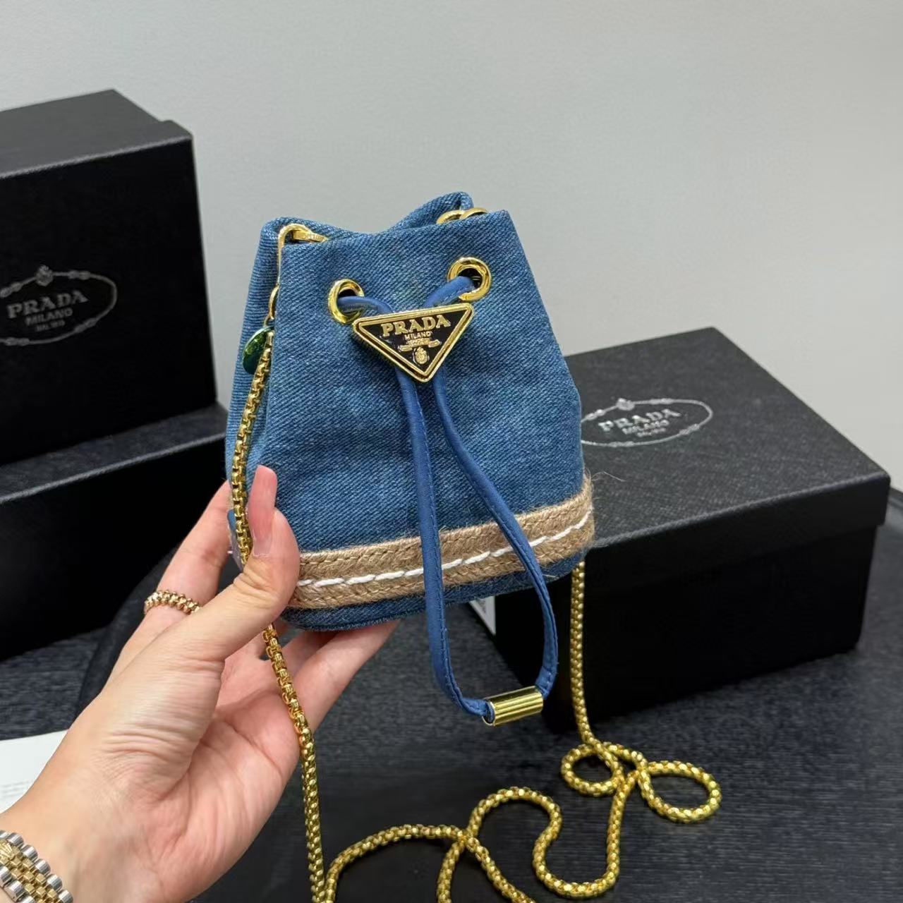 PR4DA チェーンドローストリングバケットバッグ【50％割引+送料無料】