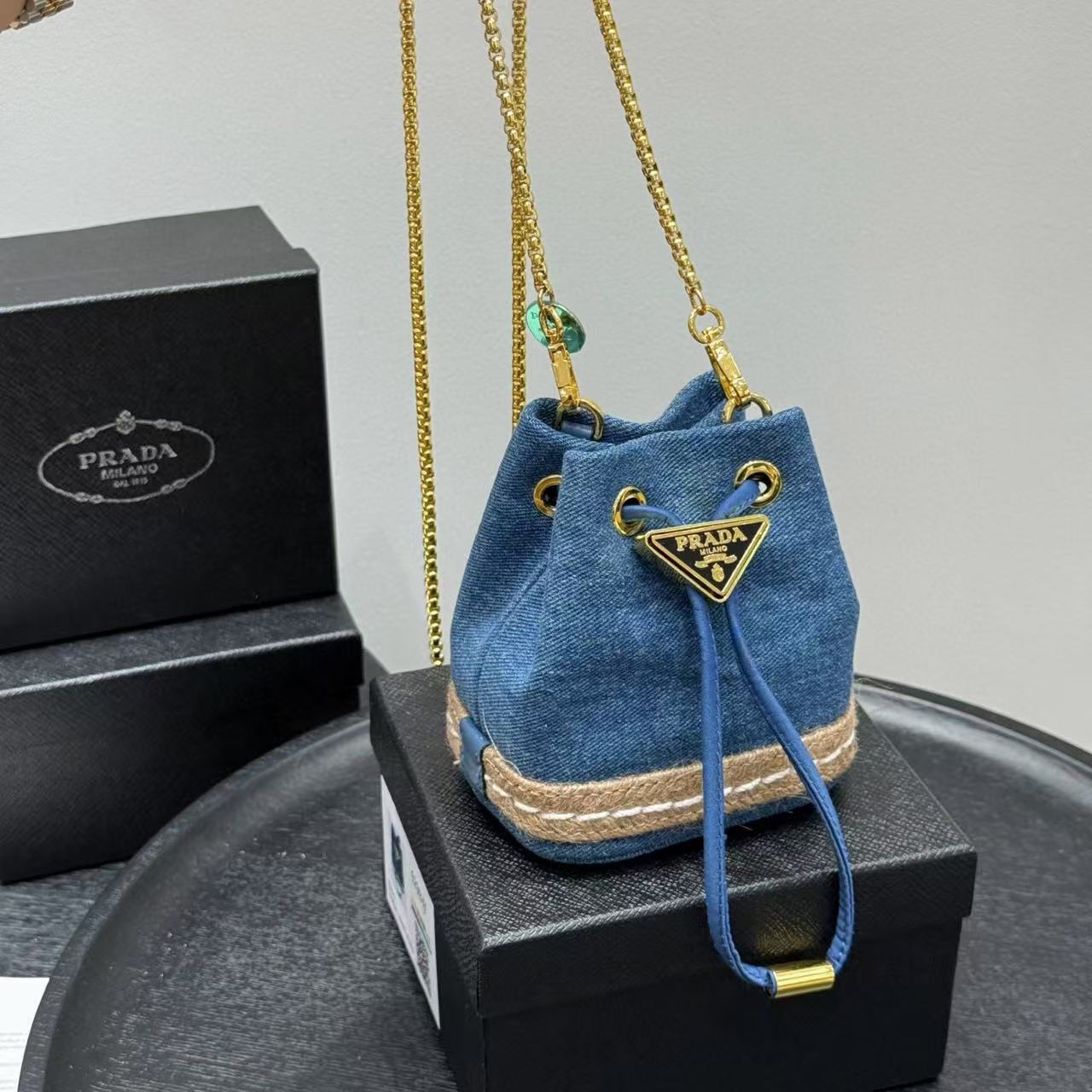 PR4DA チェーンドローストリングバケットバッグ【50％割引+送料無料】