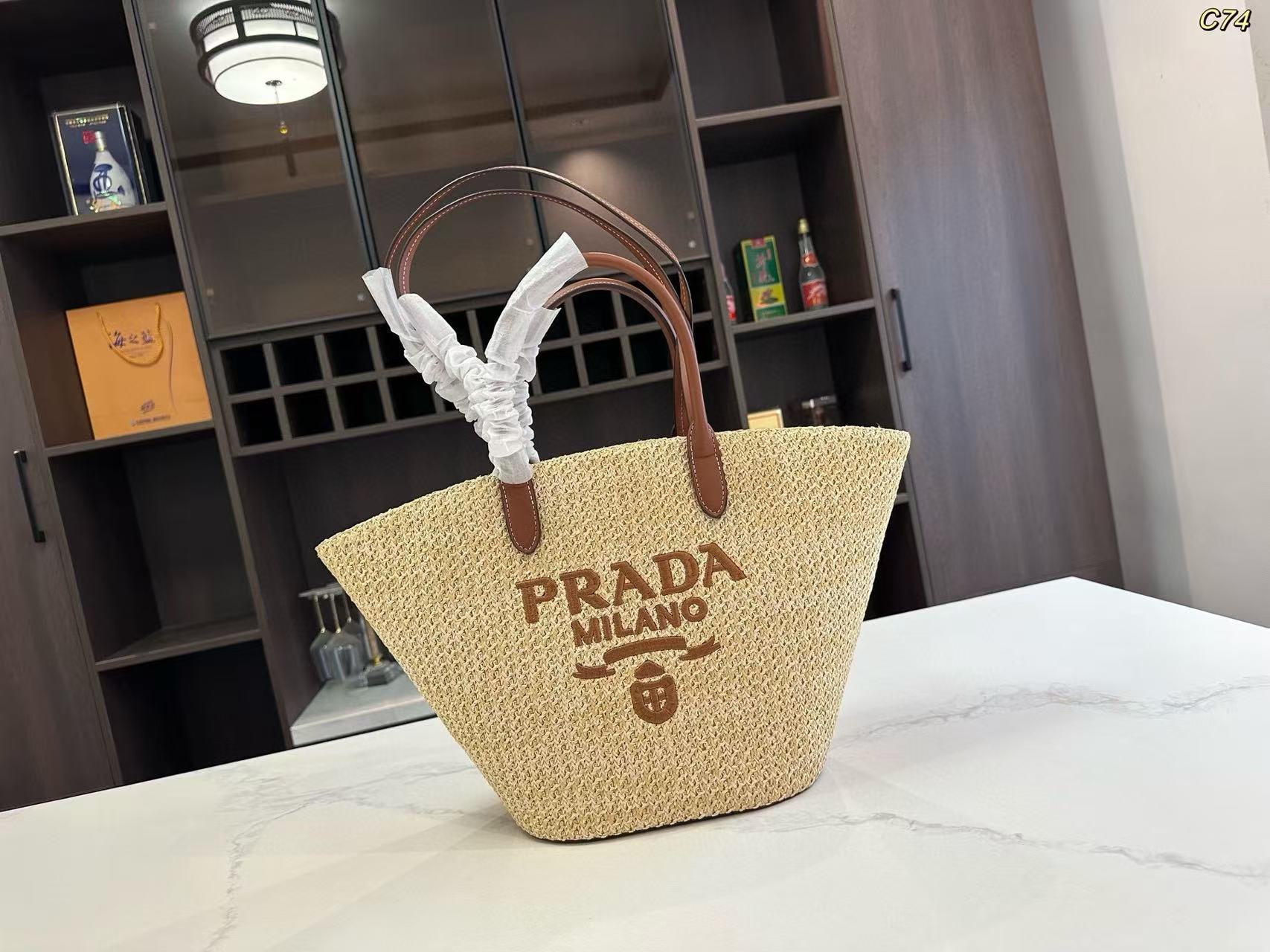 PR4DA 織りビーチバッグ【50％割引+送料無料】