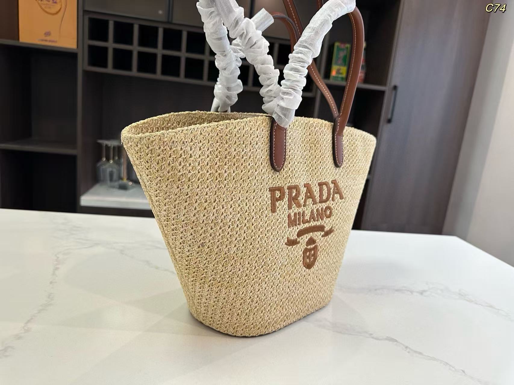 PR4DA 織りビーチバッグ【50％割引+送料無料】