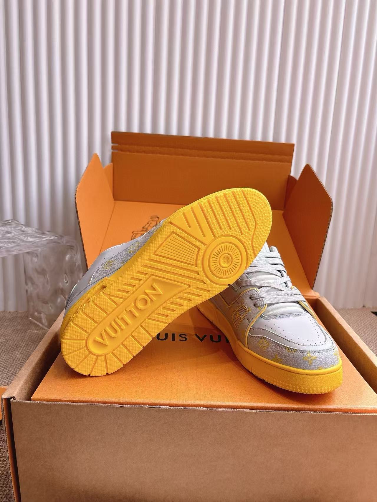 LV Trainer高品質カラーブロックカジュアルシューズ【50％割引+送料無料】