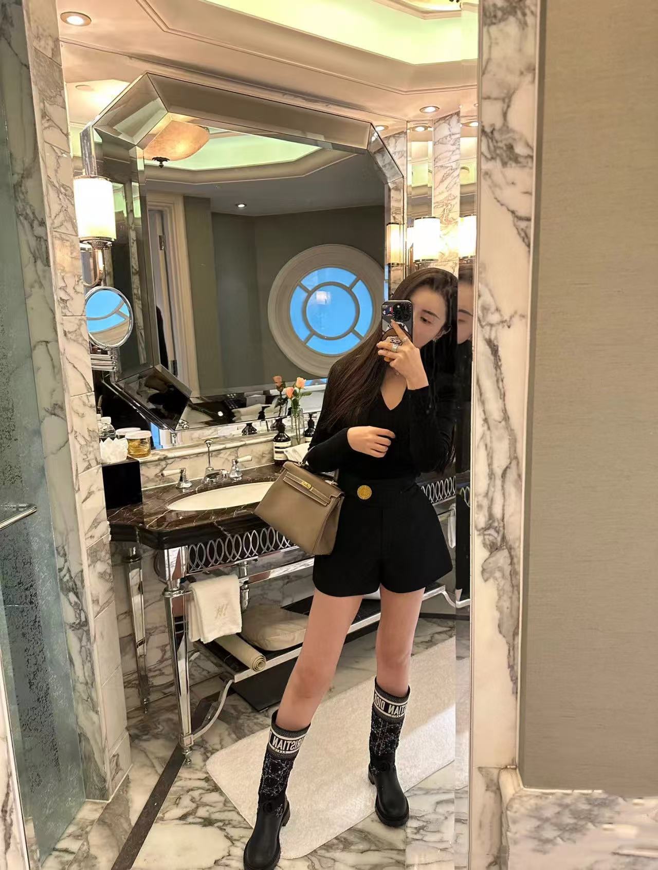 DI0Rの高品質ツイードシープスキンハイブーツ【50％割引+送料無料】