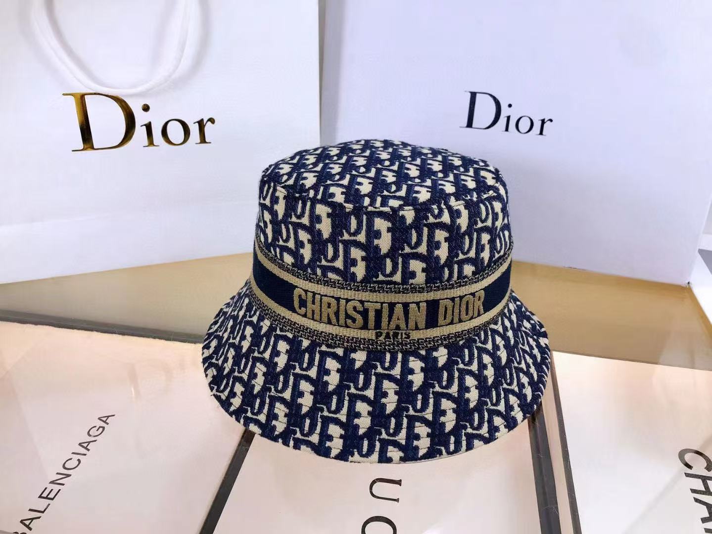 DI0R ジャカード バケットハット【50％割引+送料無料】