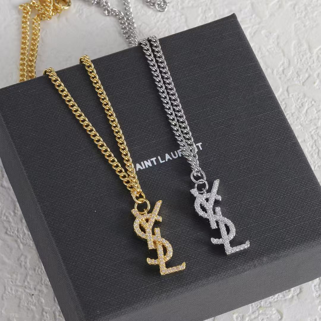 YSLのシンプルダイヤモンドネックレス【50％割引+送料無料】