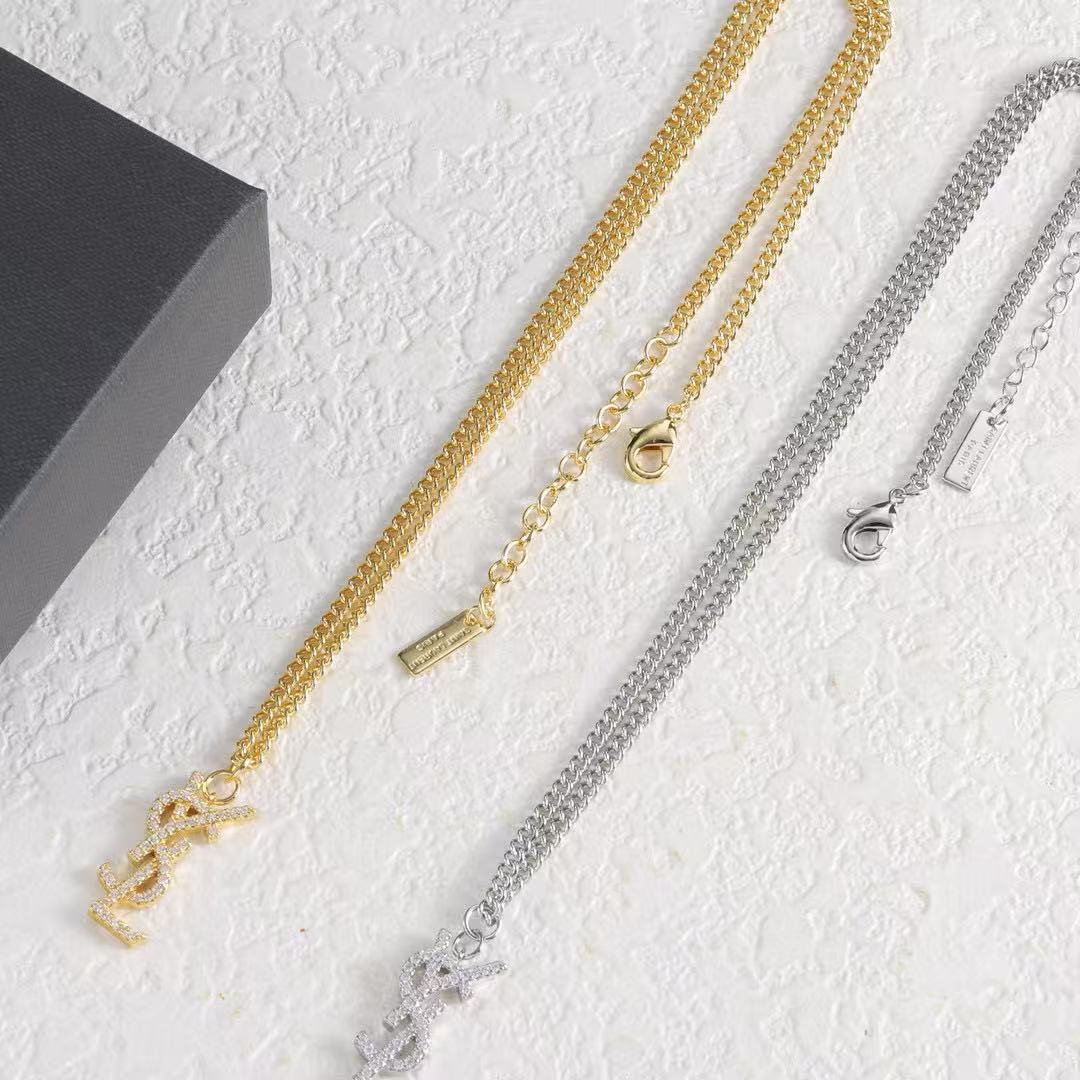 YSLのシンプルダイヤモンドネックレス【50%割引+送料無料】