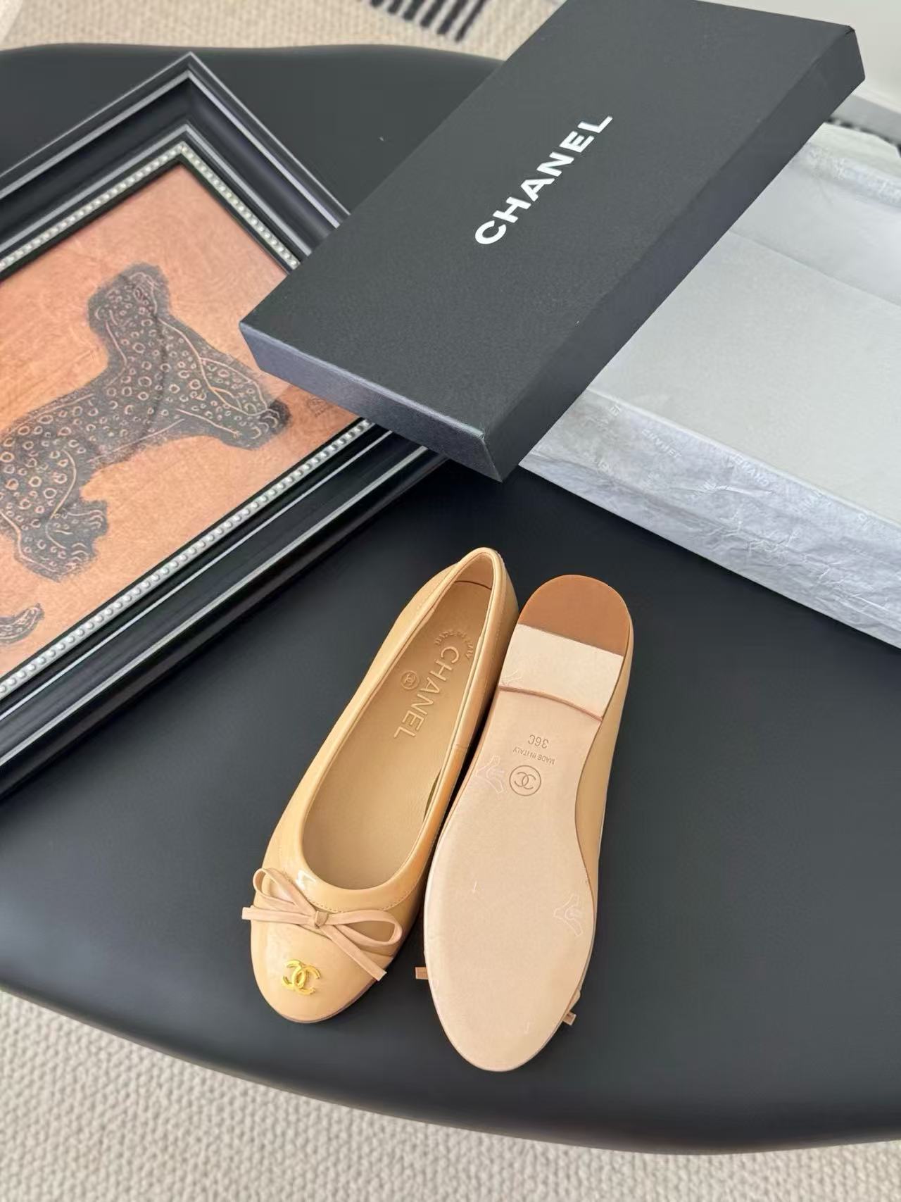 CHANE1 高品質シープスキンフラットシューズ【50%割引+送料無料】
