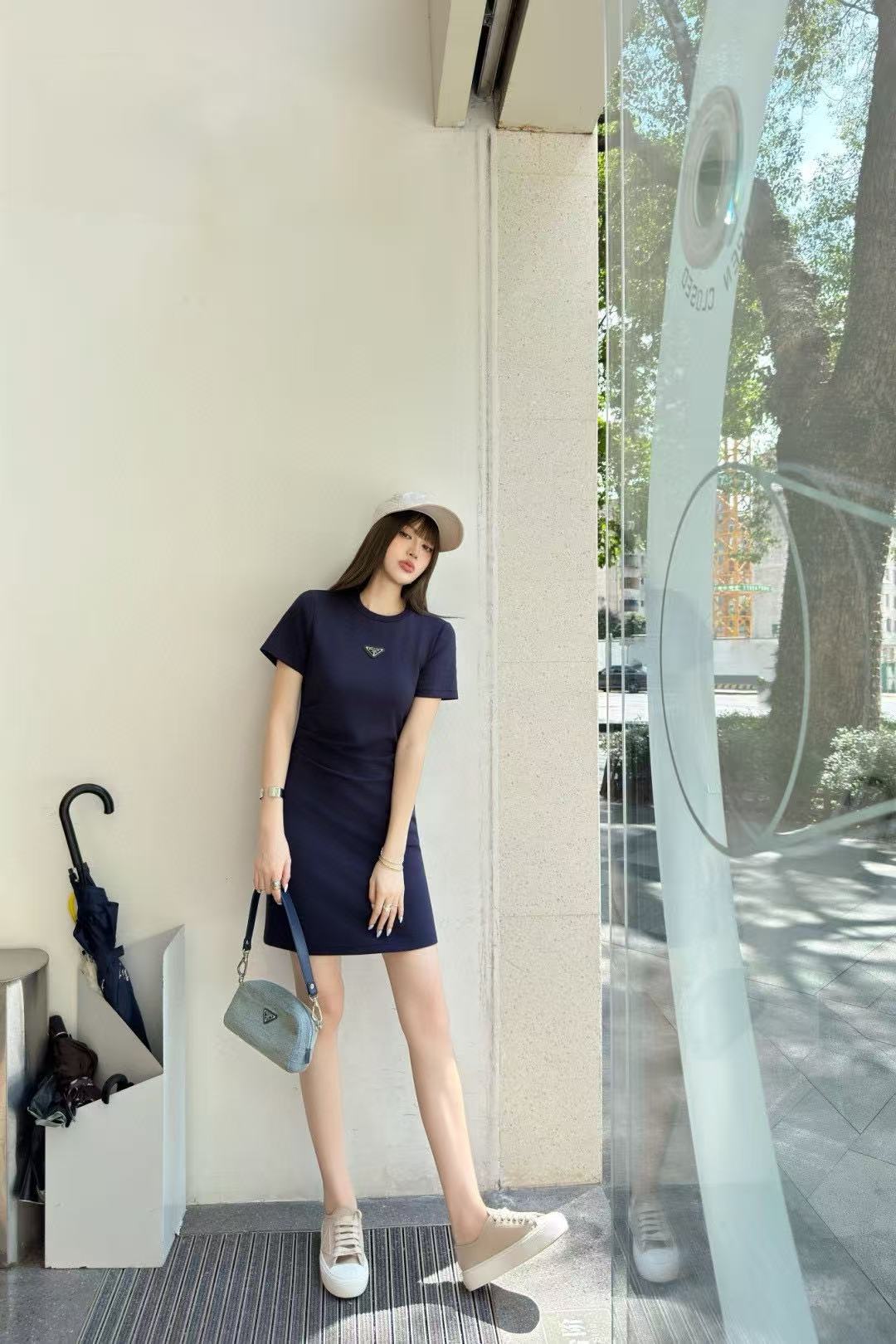 PR4DA トライアングルロゴ 半袖ワンピース【50％割引+送料無料】