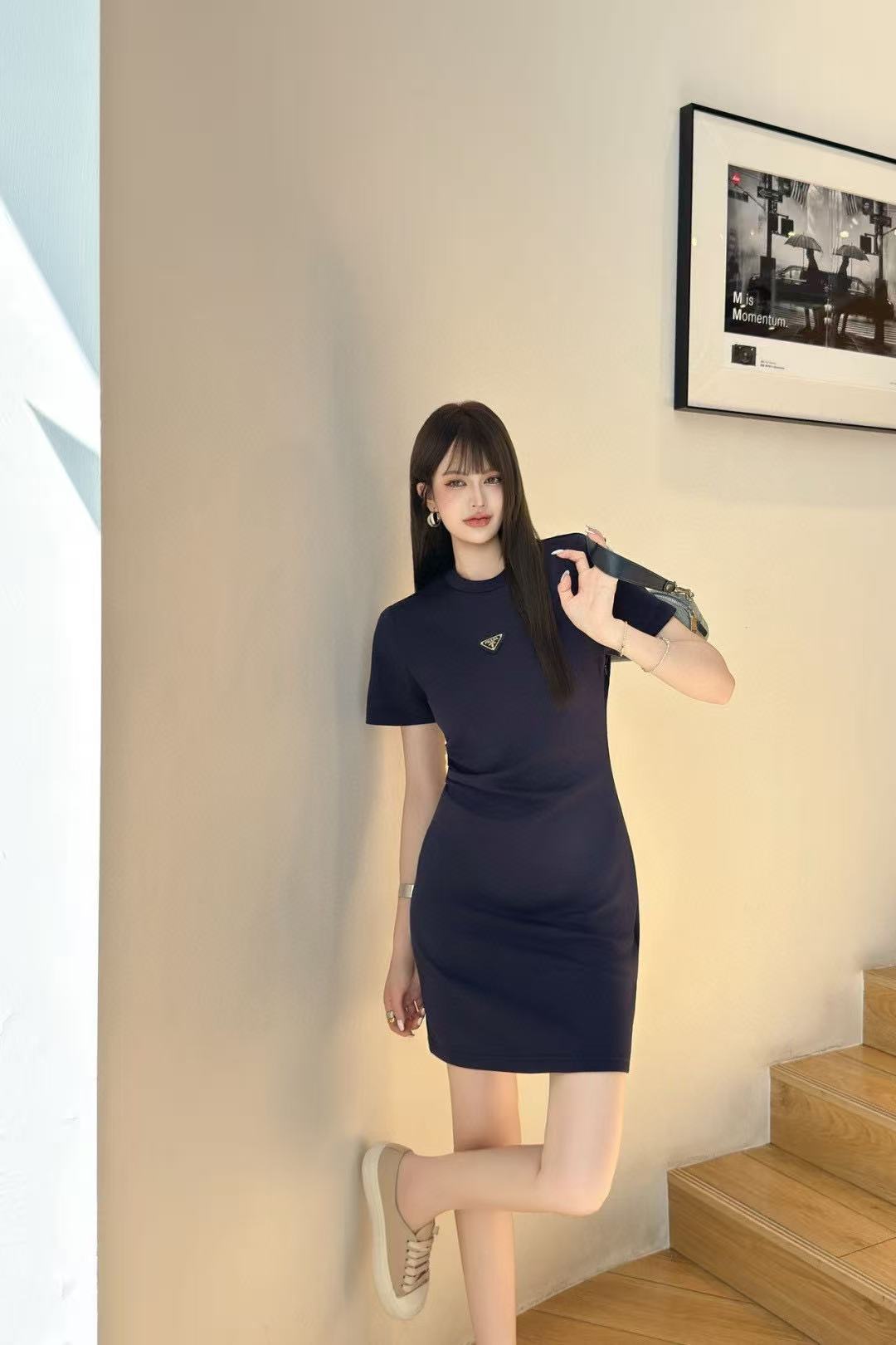 PR4DA トライアングルロゴ 半袖ワンピース【50％割引+送料無料】