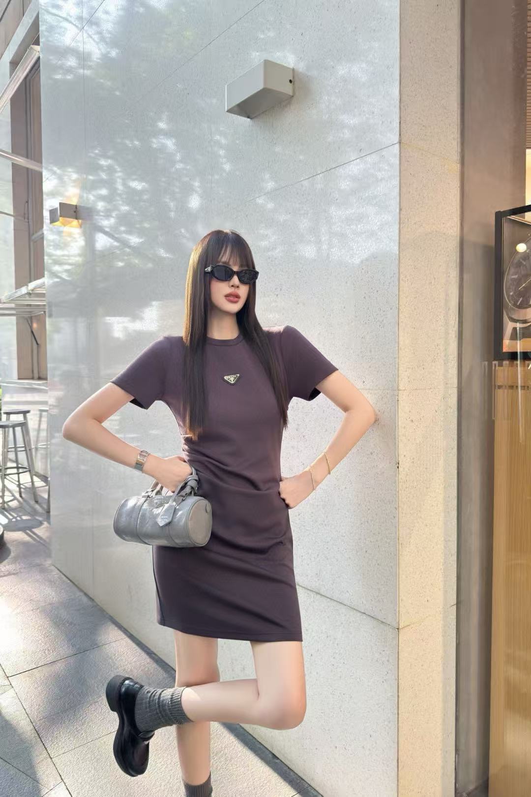 PR4DA トライアングルロゴ 半袖ワンピース【50％割引+送料無料】