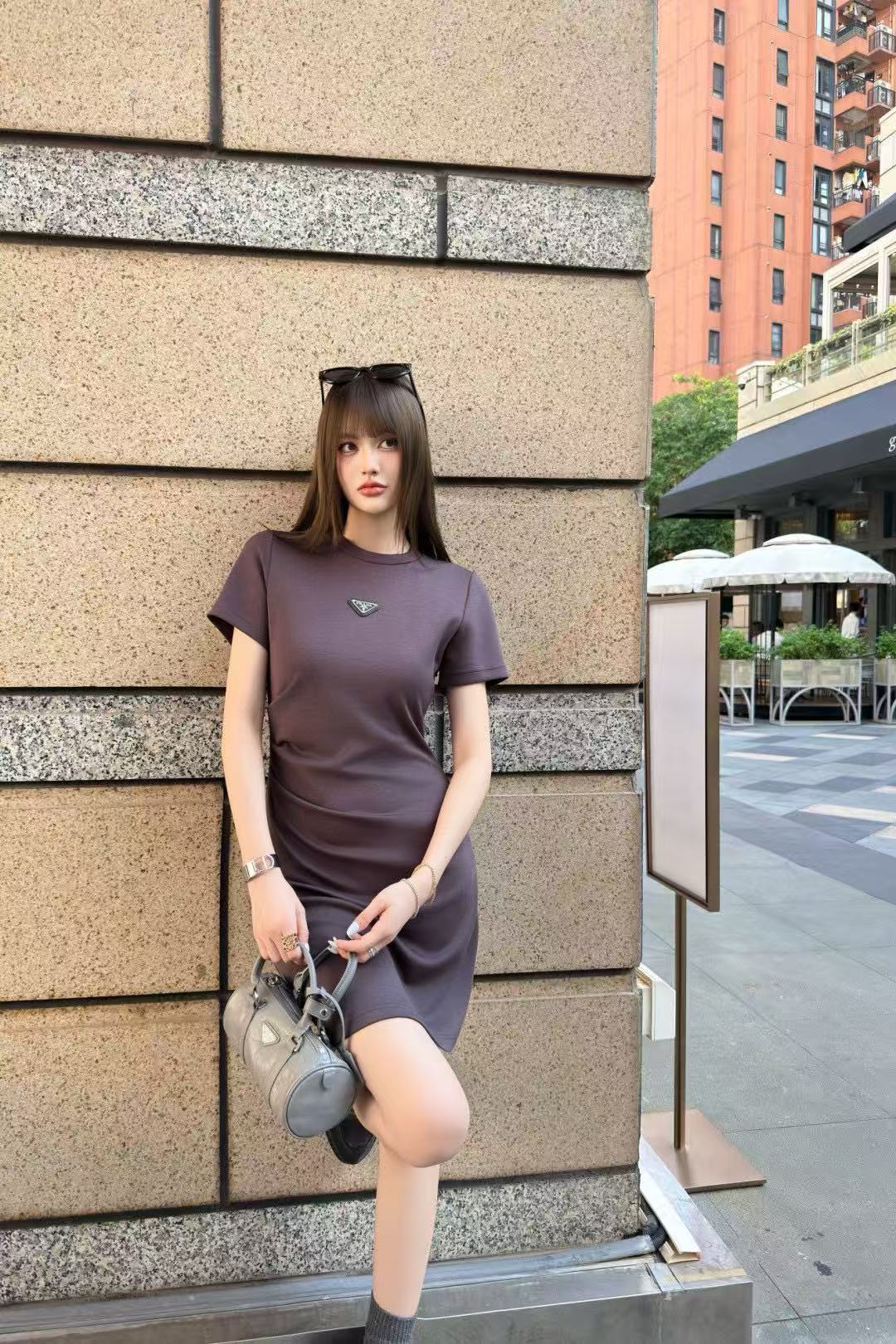 PR4DA トライアングルロゴ 半袖ワンピース【50％割引+送料無料】