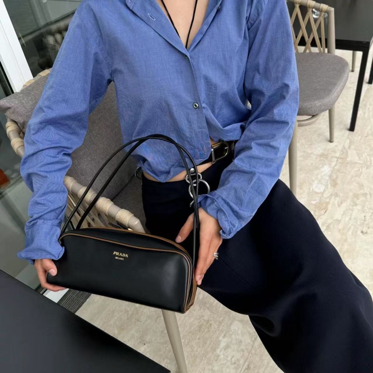 PR4DA シンプル アンダーアームバッグ【50％割引+送料無料】