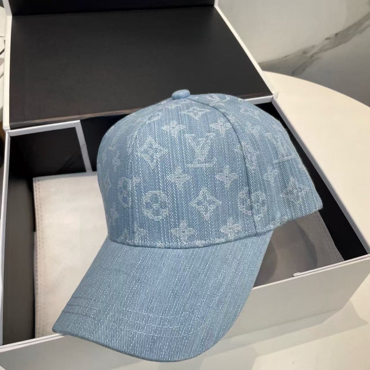 LVデニムプリントベースボールキャップ【50%割引+送料無料】