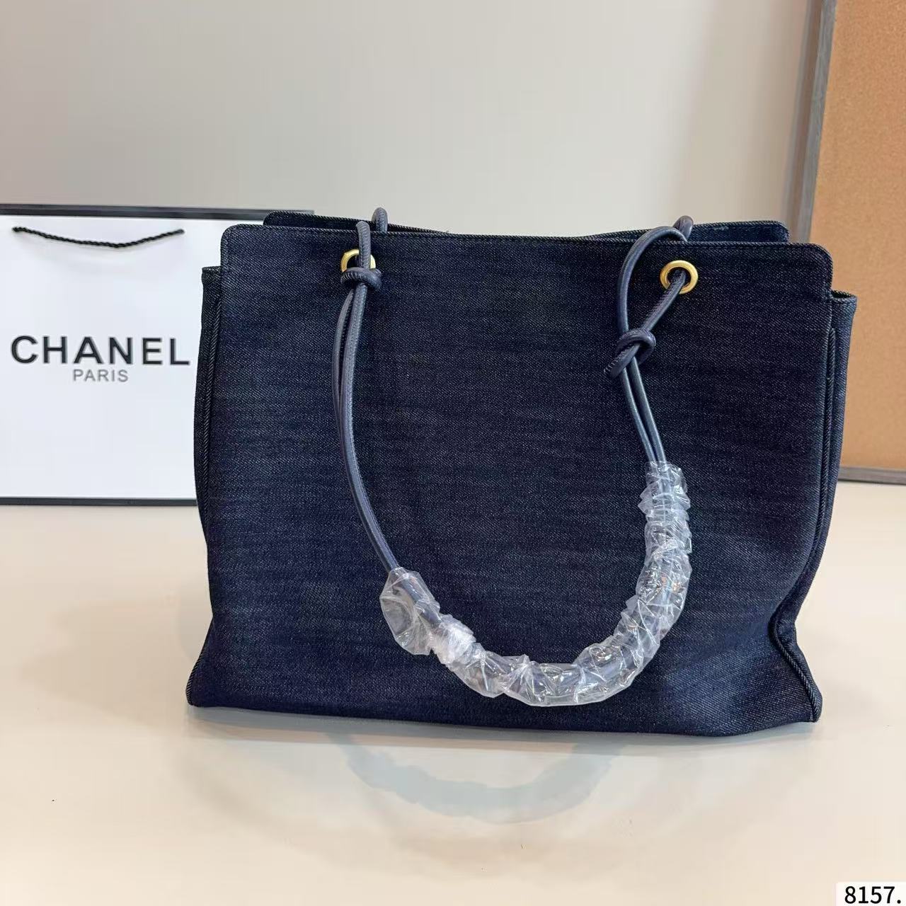 CHANE1 ダブルC デニムショルダーバッグ【50％割引+送料無料】