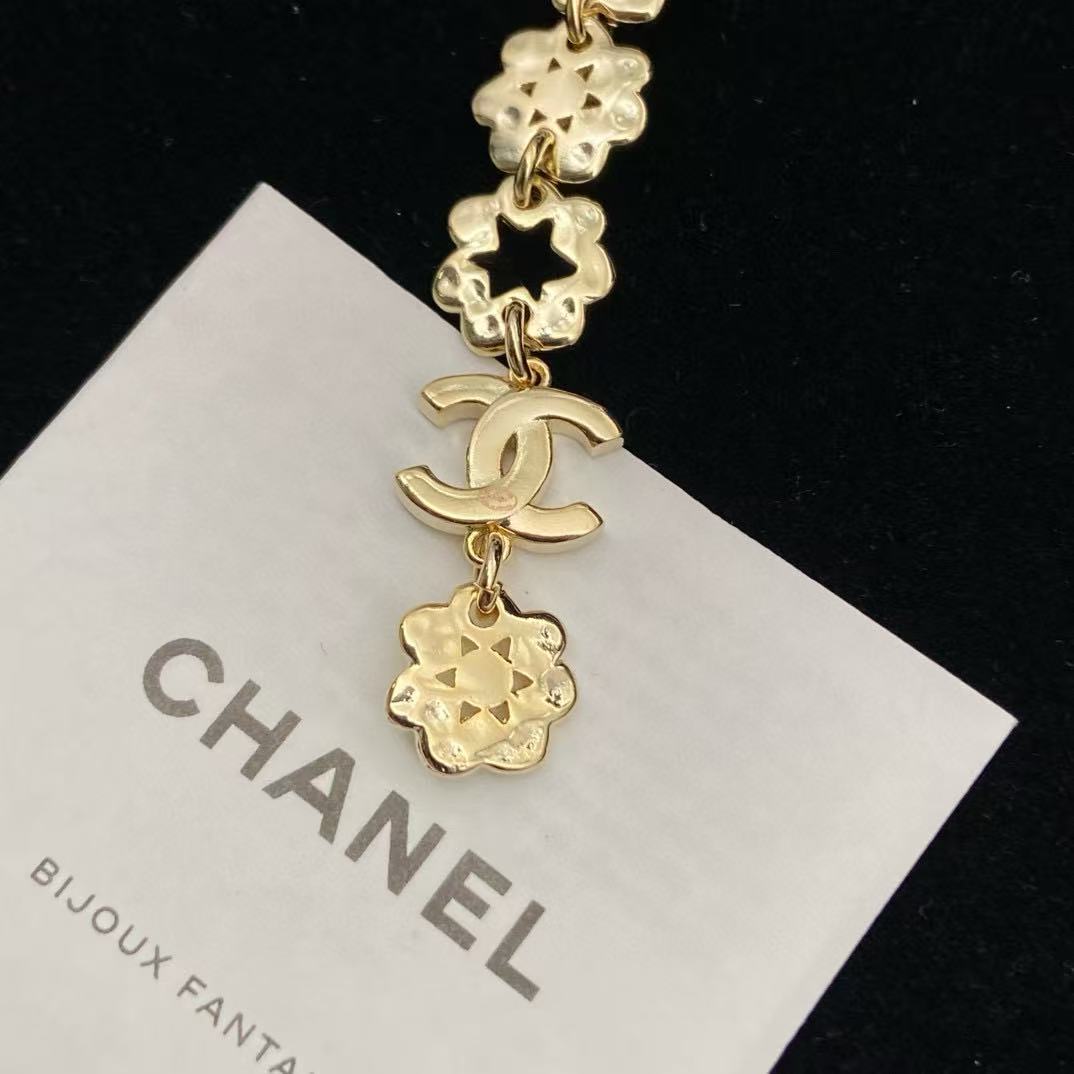 CHANE1 ダブルC タッセルフラワーイヤリング【50％割引+送料無料】