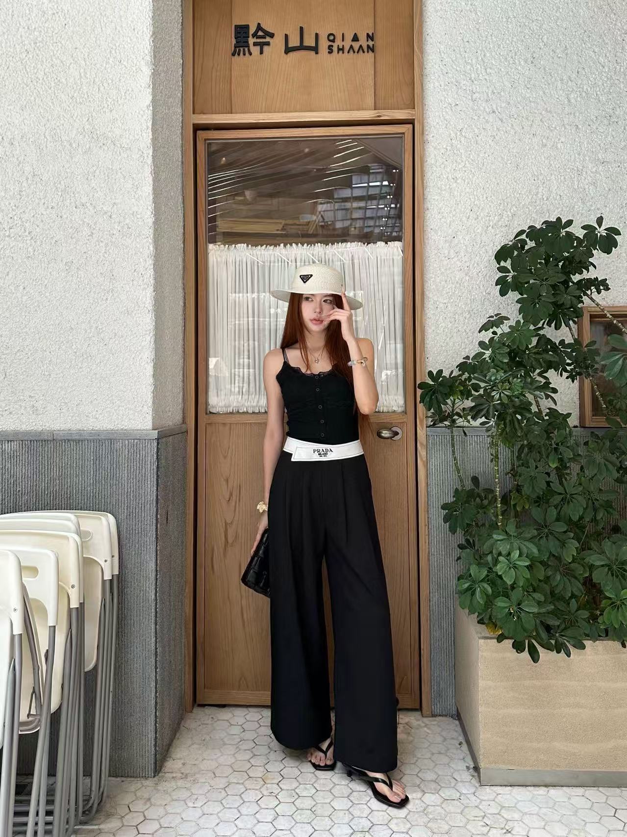 PR4DA 高品質レター刺繍ストレートパンツ【50％割引+送料無料】