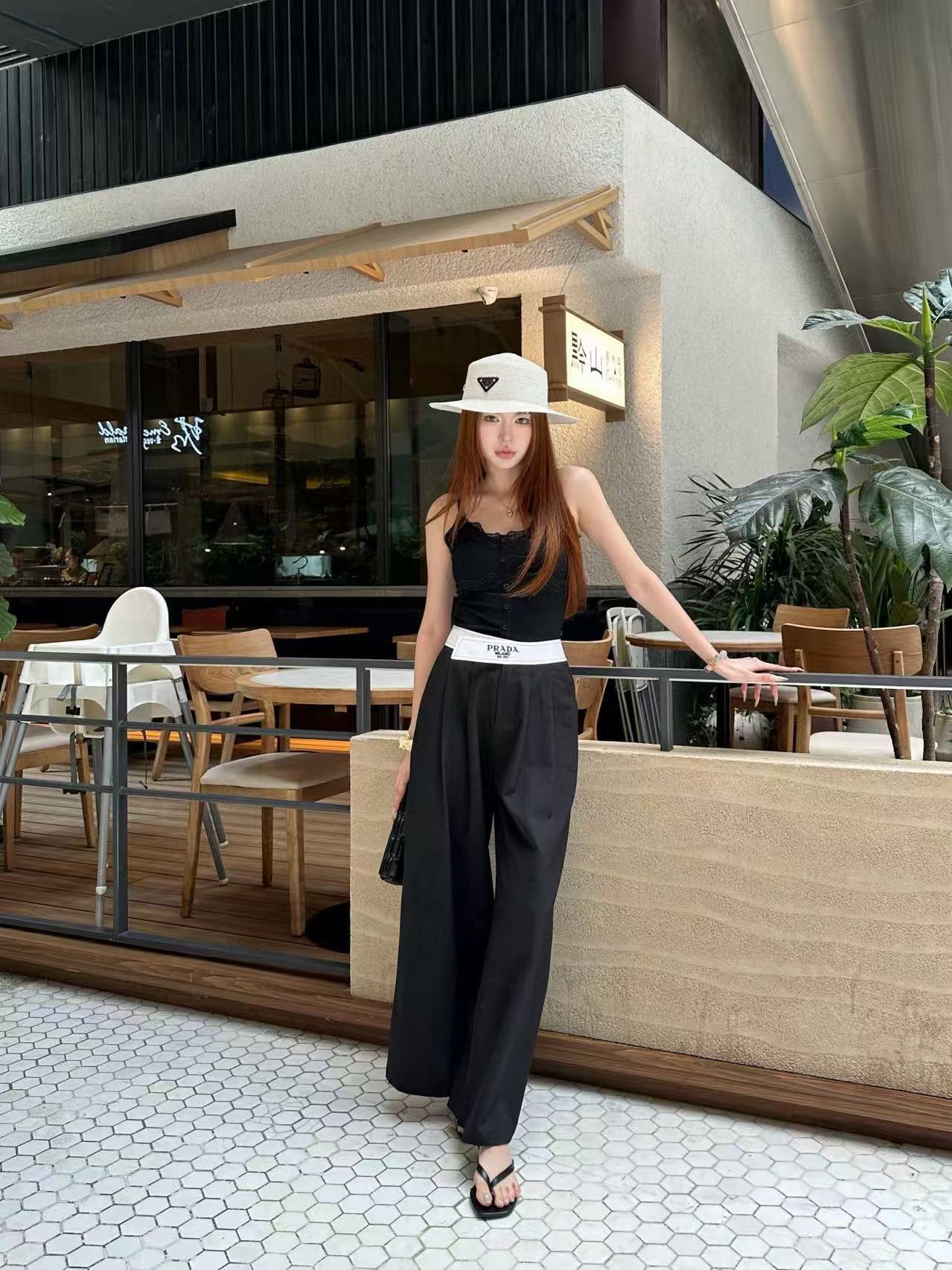 PR4DA 高品質レター刺繍ストレートパンツ【50％割引+送料無料】