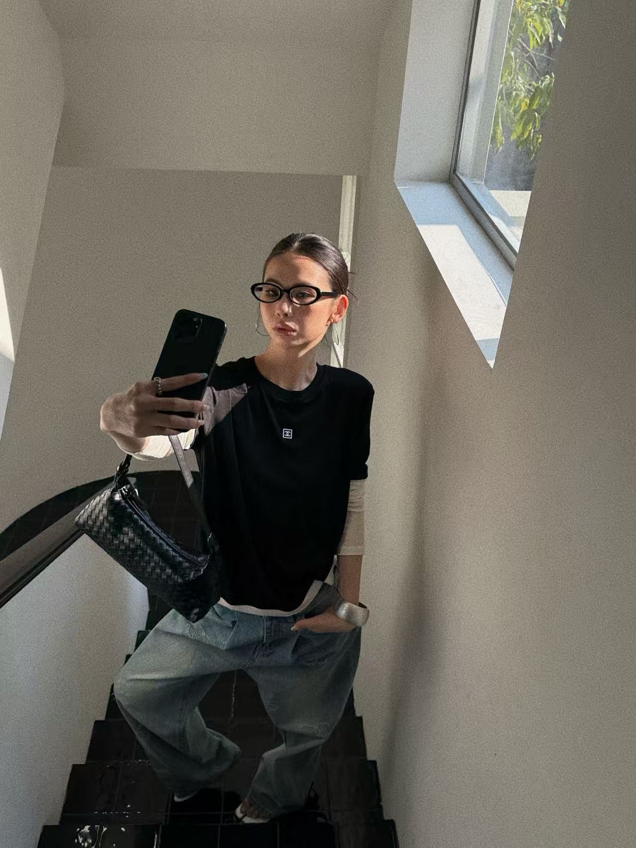 CHANE1 カラーブロック ロングスリーブTシャツ【50%割引+送料無料】