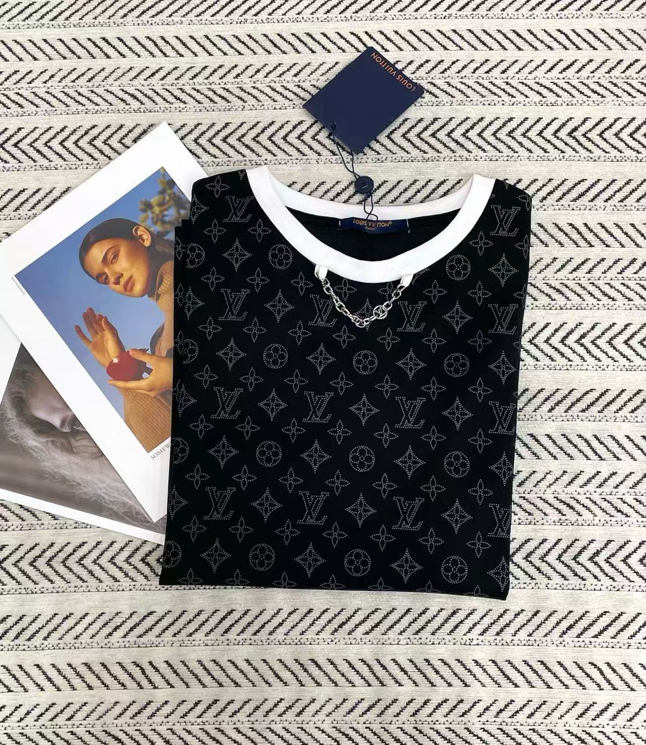 LVチェーンプリントTシャツ【50％割引+送料無料】