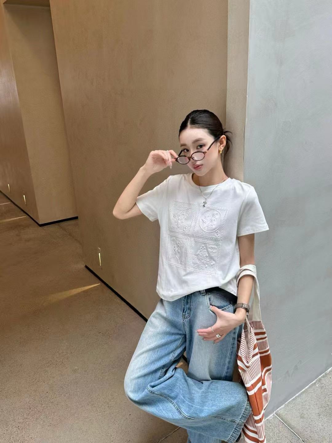 CHANE1 刺繍ロゴTシャツ【50％割引+送料無料】