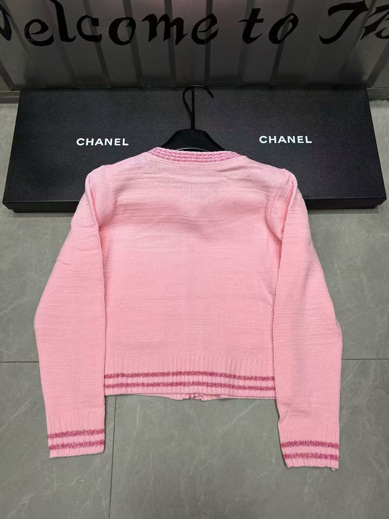 CHANE1 2ポケット ダブルC ウールカーディガン【50％割引+送料無料】