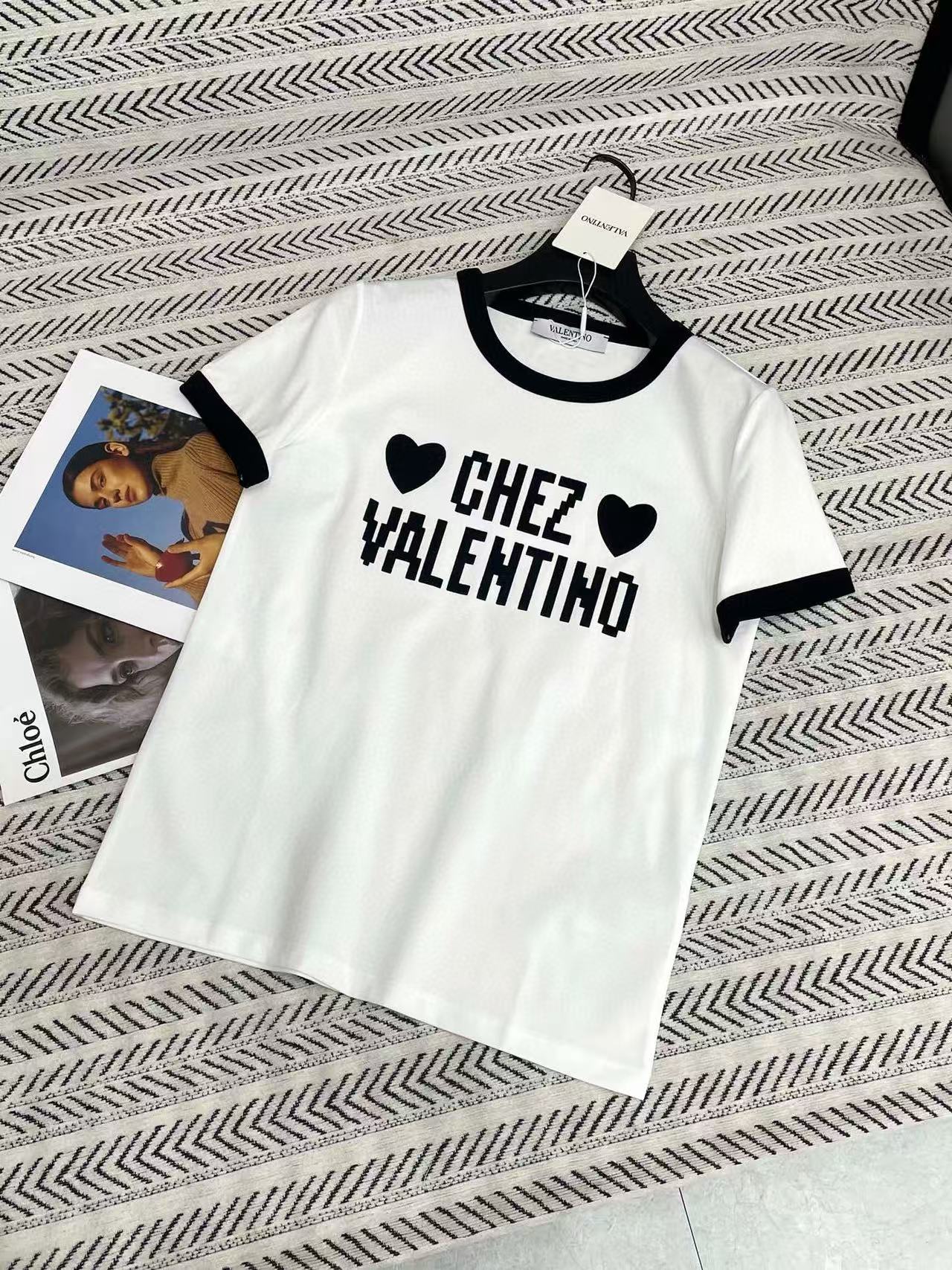 VALENT1NO ハートレターTシャツ【50％割引+送料無料】